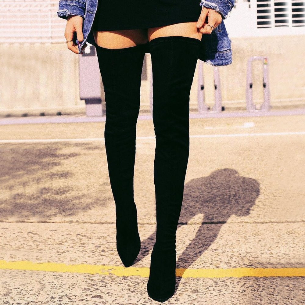 HOT🔥 Stretchy Over The Knee Stiletto Heel Boots